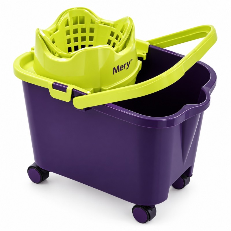 Cubo Mery 14L Escurridor Automatico+Ruedas