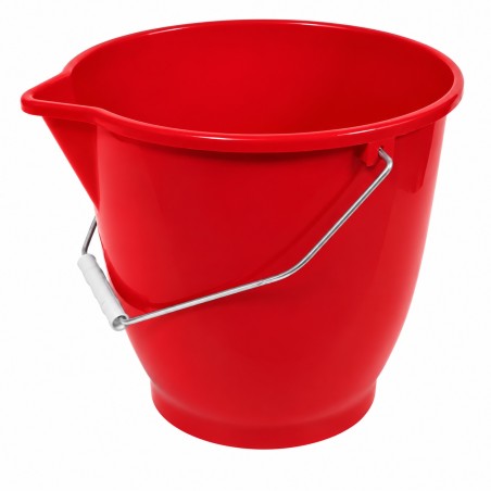 Cubo 13L Rojo asa metal