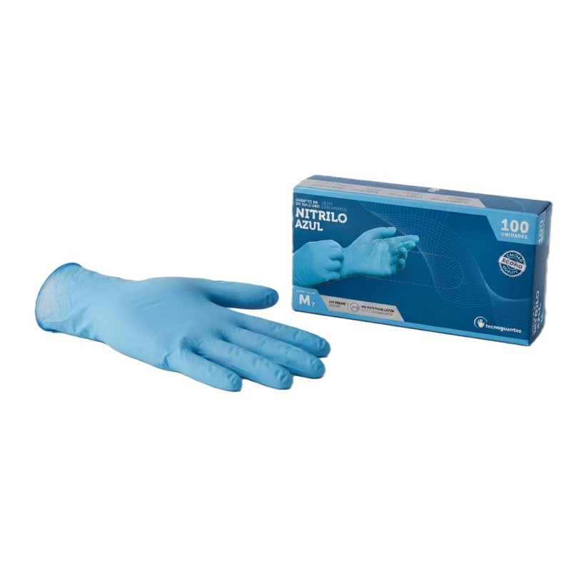 Guantes Nitrilo Eco-Blue S/Polvo Talla M.