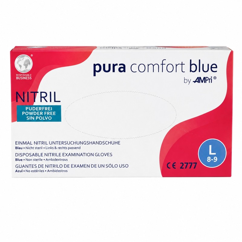 Guantes Nitrilo Eco-Blue S/Polvo Talla L.