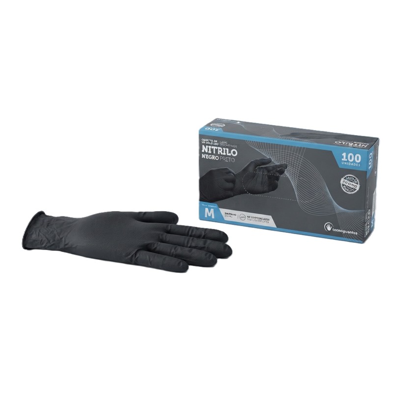 Guantes Nitrilo Eco-Negro S/P Talla M.