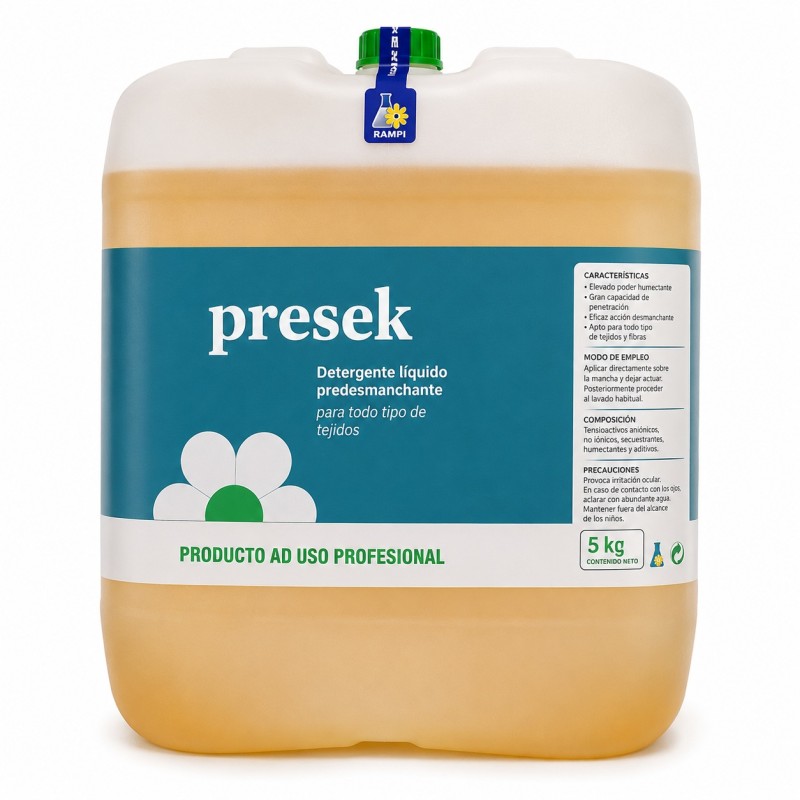 Detergente Predesmanchante Presek 5 Kg.