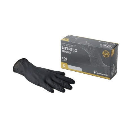 Guantes Nitrilo Negro Premium S/P Talla S.