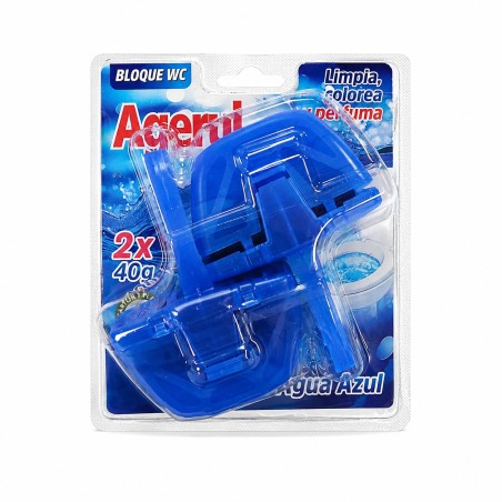 Limpiador WC Agerul Bloque Azul 2x40g.