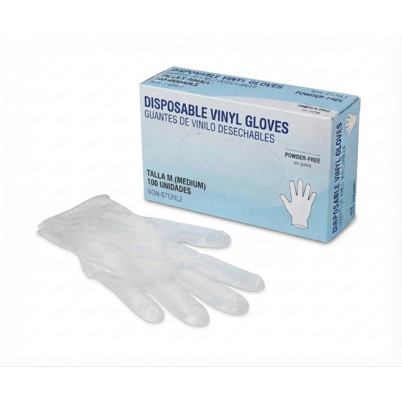 Guantes Vinilo Talla M 100 Ud.