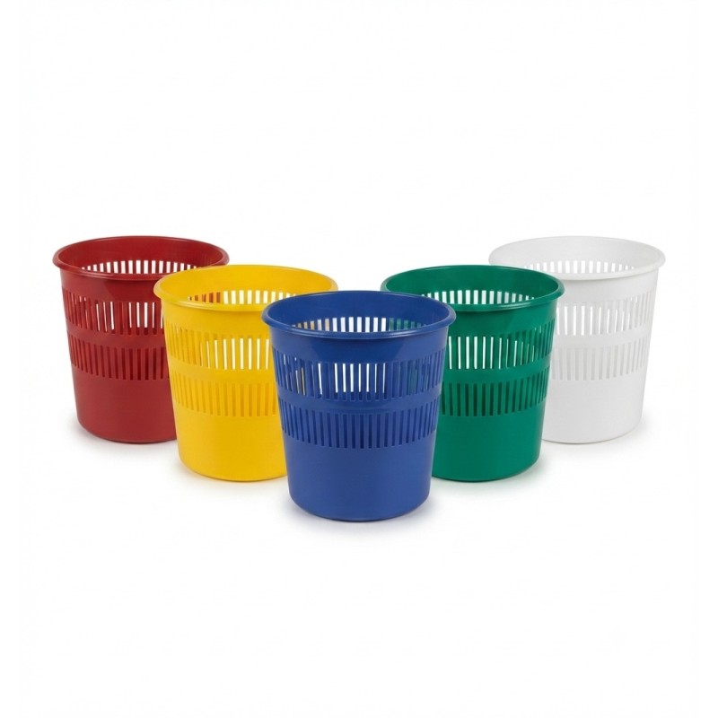 Papelera Plástico Rejilla Colores