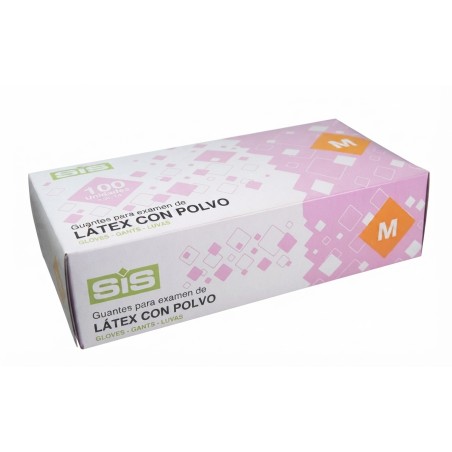 Guantes Látex con polvo talla M (100 ud)