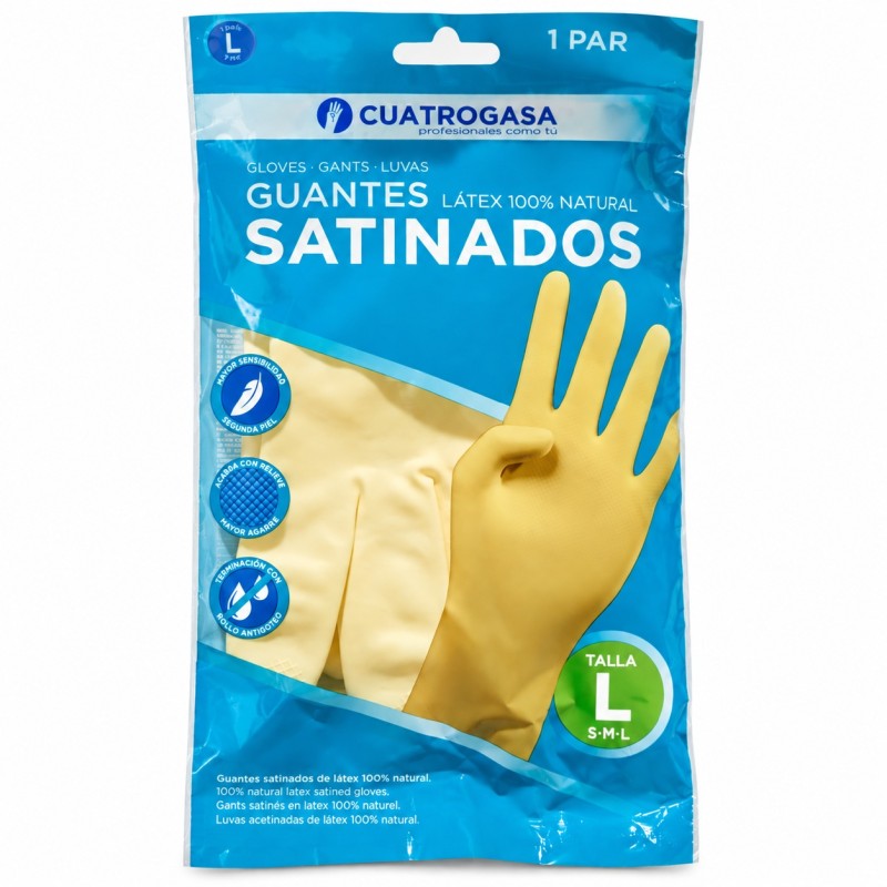 Guantes satinado talla L