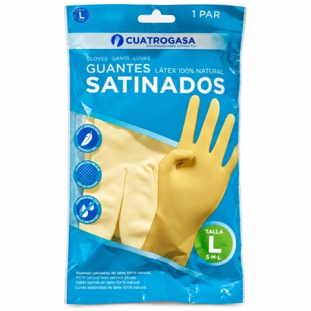 Guantes satinado talla L
