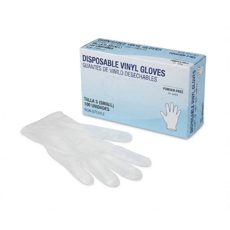 Guantes Vinilo Talla S 100 Ud