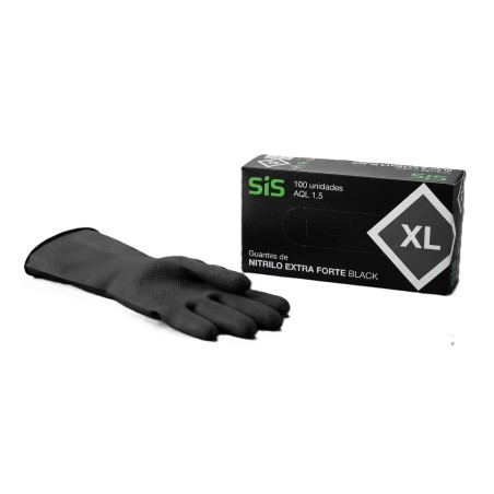 Guante nitrilo negro extra forte talla XL
