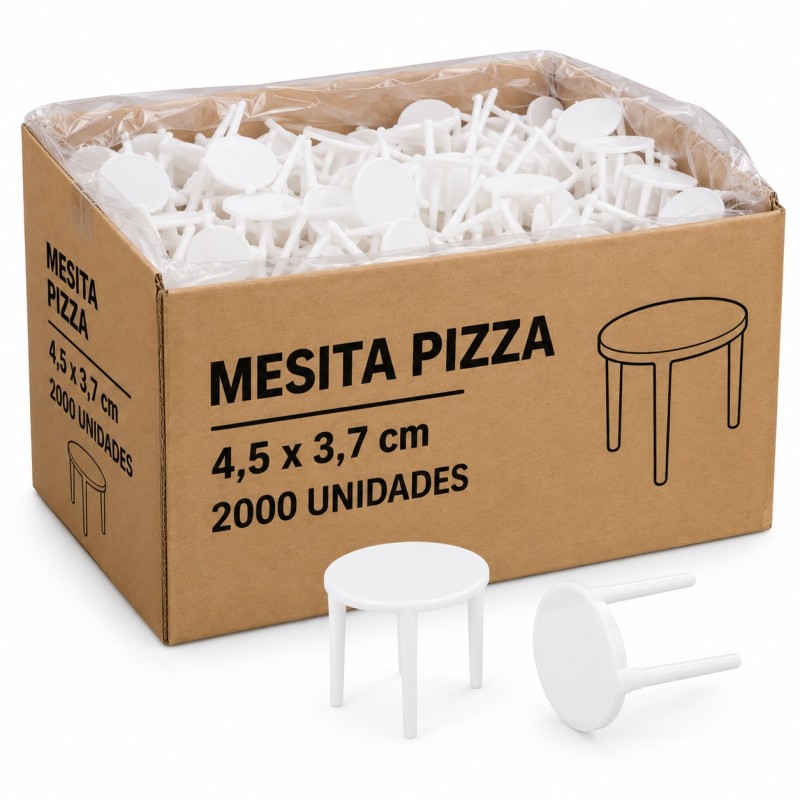 Mesita Pizza 4,5 x 3, 7 Cm  2000 U.