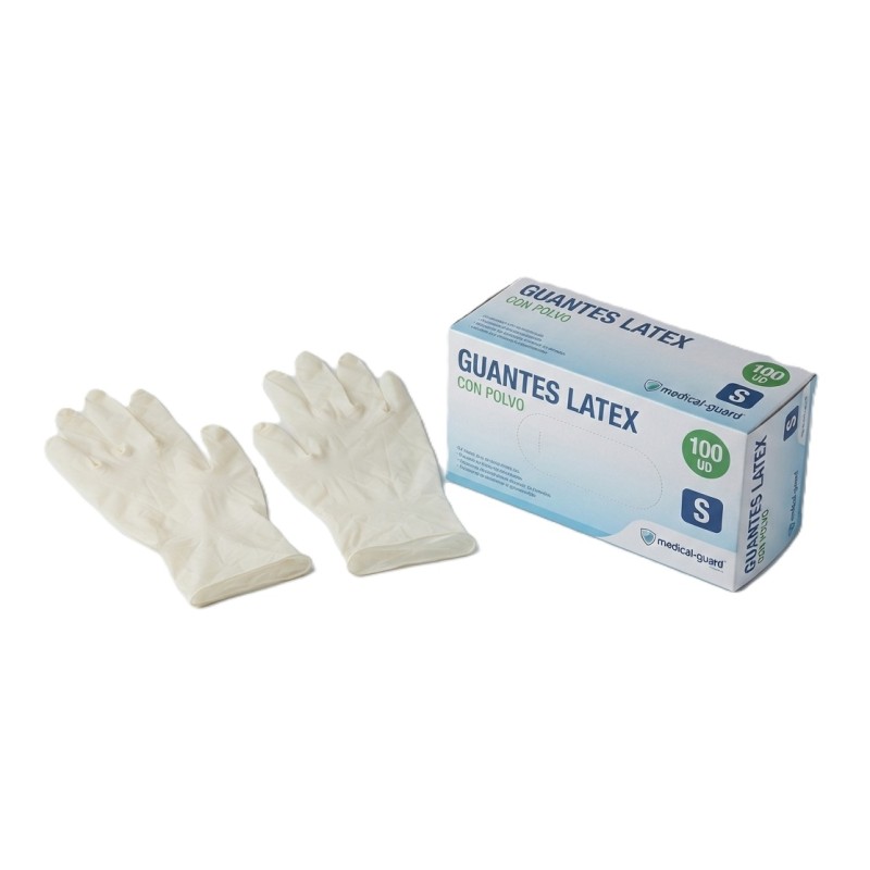 Guantes Latex con polvo 100 und talla S