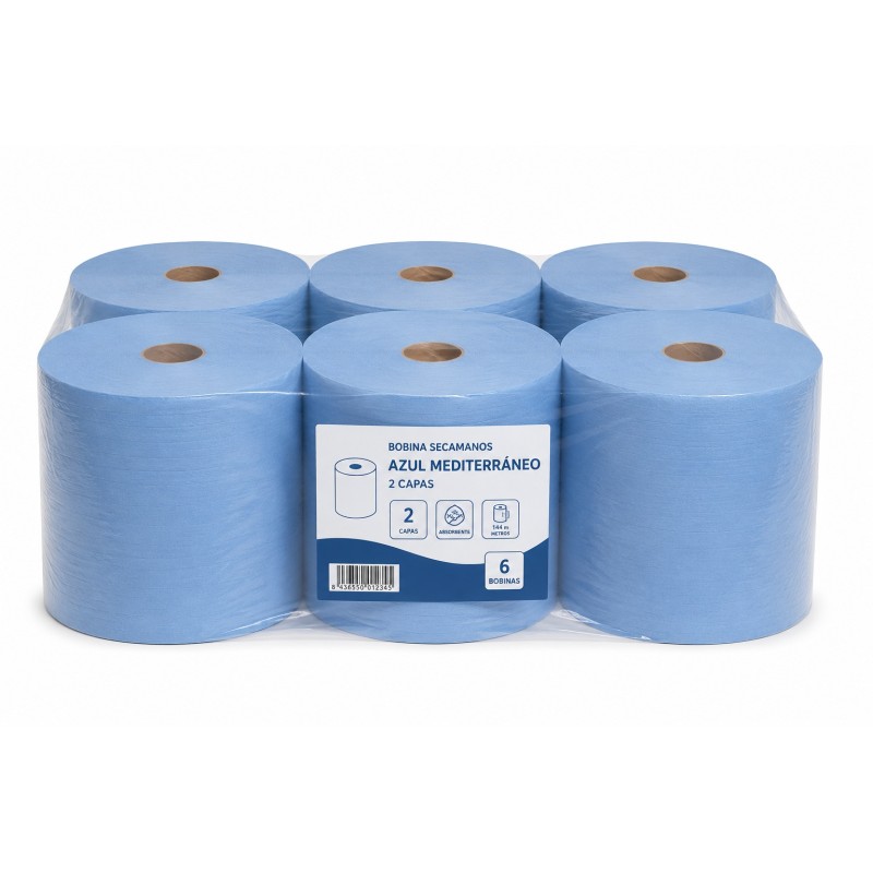 Bobina secamano azul mediterráneo 144 metros 2 cap