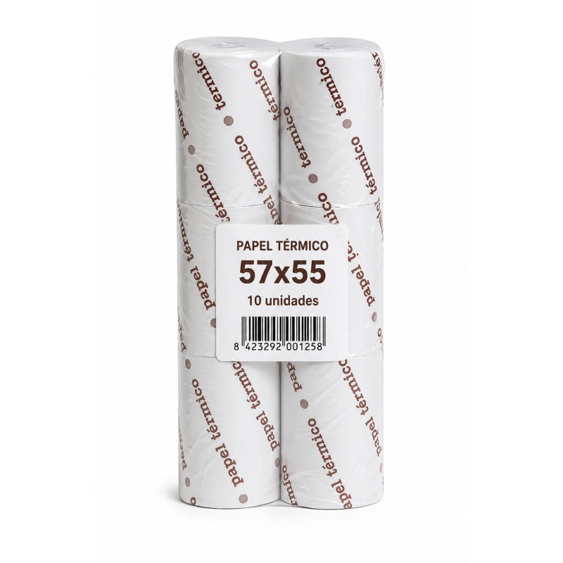 Papel térmico 57x55 10 unidades