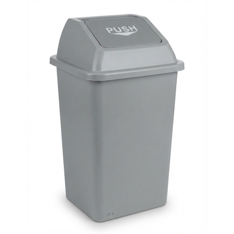 Papelera Cubo Push Tapa Basculante 25 L.