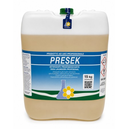 Detergente Predesmanchante Presek 15 kg.