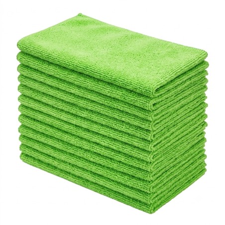 Paño microfibra ultrasonido 38x40 cm verde (12ud)