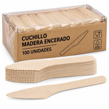 Cuchillo Madera Encerado 165 Cm Caja 100 U.