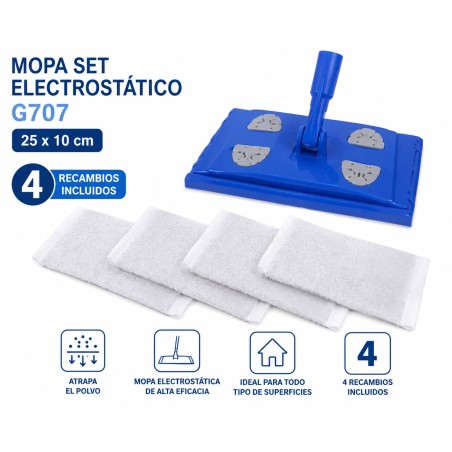Mopa Set Electrostatico G707 25x10 + 4 Recambios