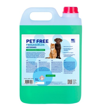 Fregasuelos antiorines PET Free 5 L.