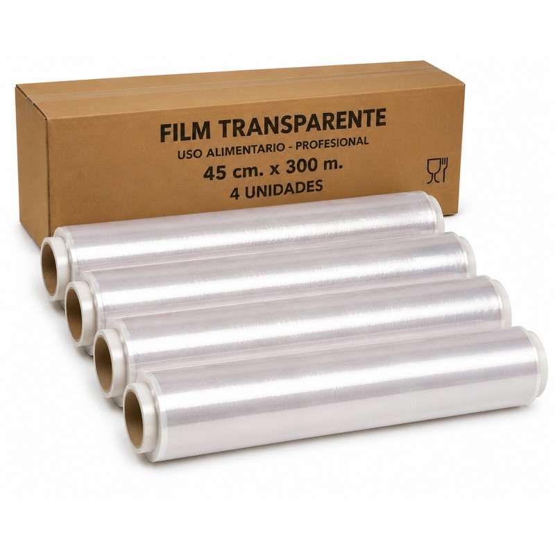 Film Transparente 45 cm. x 300 m. (4 unidades)