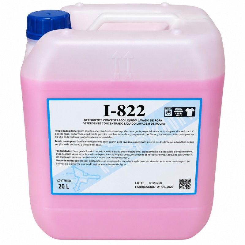 Detergente Concentrado Liquido I-822 20 L.