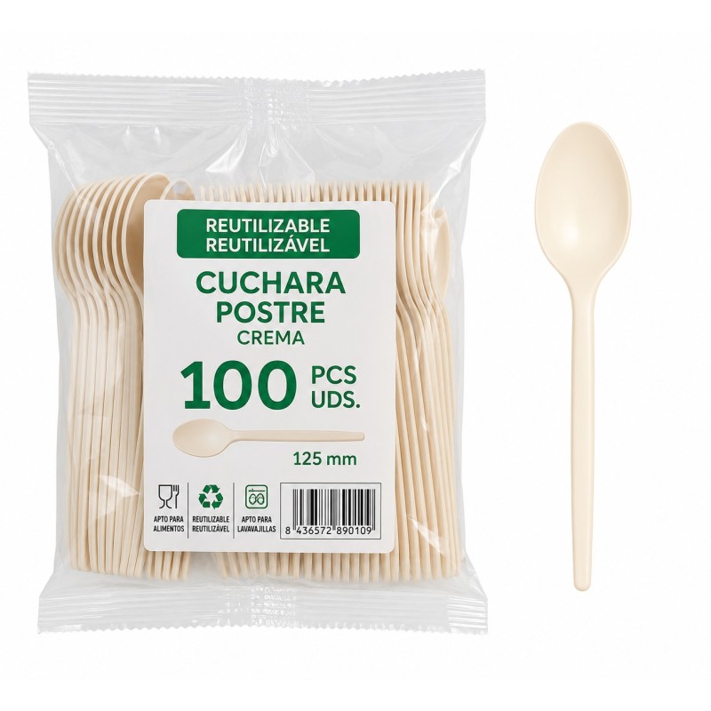 Cuchara Postre Crema 125mm 100Ud
