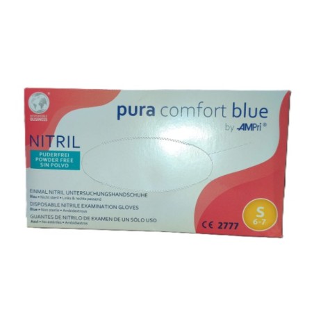 Guantes Nitrilo Puracomfort Azul Talla S