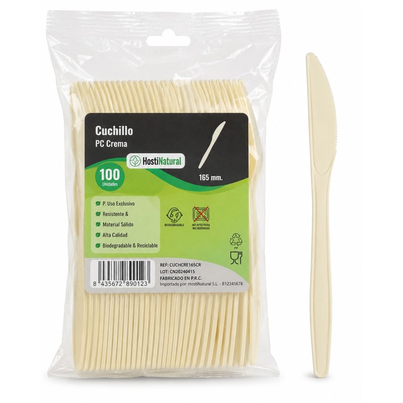 Cuchillo Crema 165mm 100Ud
