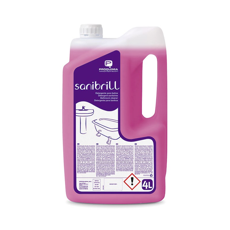 Detergente Multiusos Sanibrill 4 L. - Proveedor Lavandería Industrial