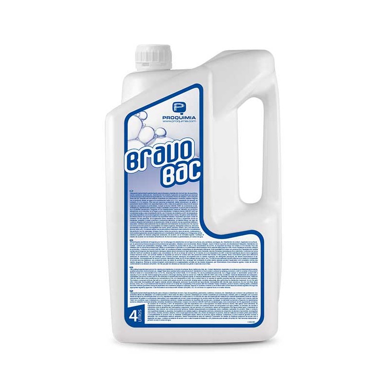 Detergente Desinfectante Bravo Bac 4 L. - Proveedor Lavandería Industrial