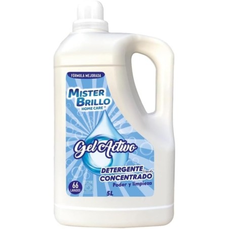 Detergente Mister Brillo Gel Activo 5 L. - Proveedor Lavandería Industrial
