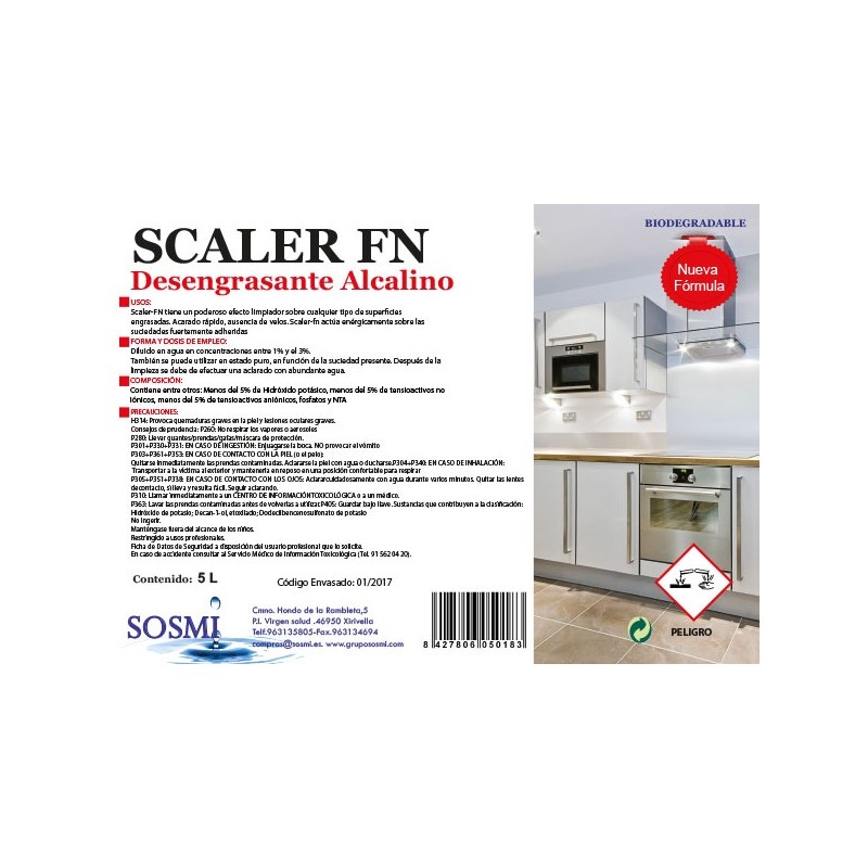 Desengrasante Multifunción Scaler U 5 L. - Proveedor Lavandería Industrial