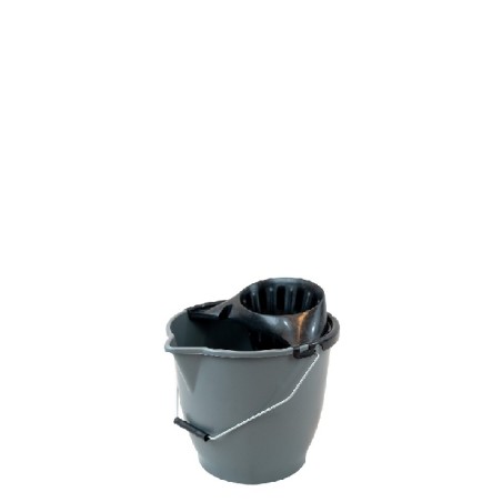 Cubo 13L Gris Asa Metal - Proveedor Lavandería Industrial