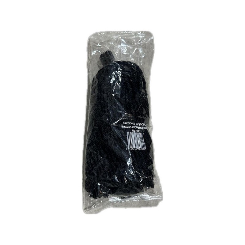 Fregona algodón negra 170 gramos - Proveedor Lavandería Industrial