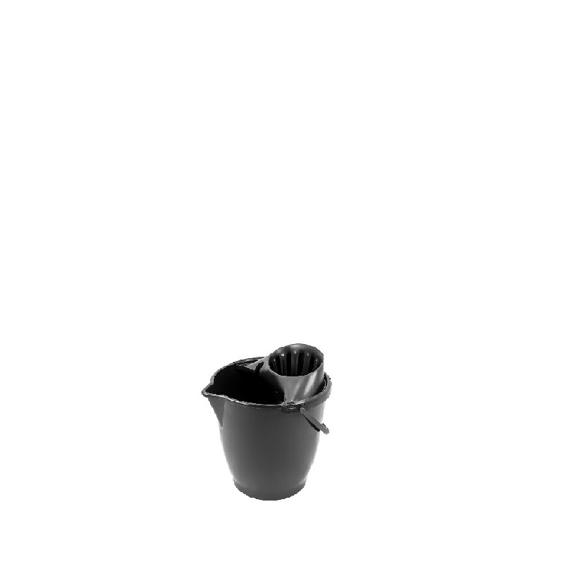 Cubo 13L Negro Asa Plastico Negro Escurridor Negro - Proveedor Lavandería Industrial