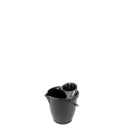 Cubo 13L Negro Asa Plastico Negro Escurridor Negro - Proveedor Lavandería Industrial